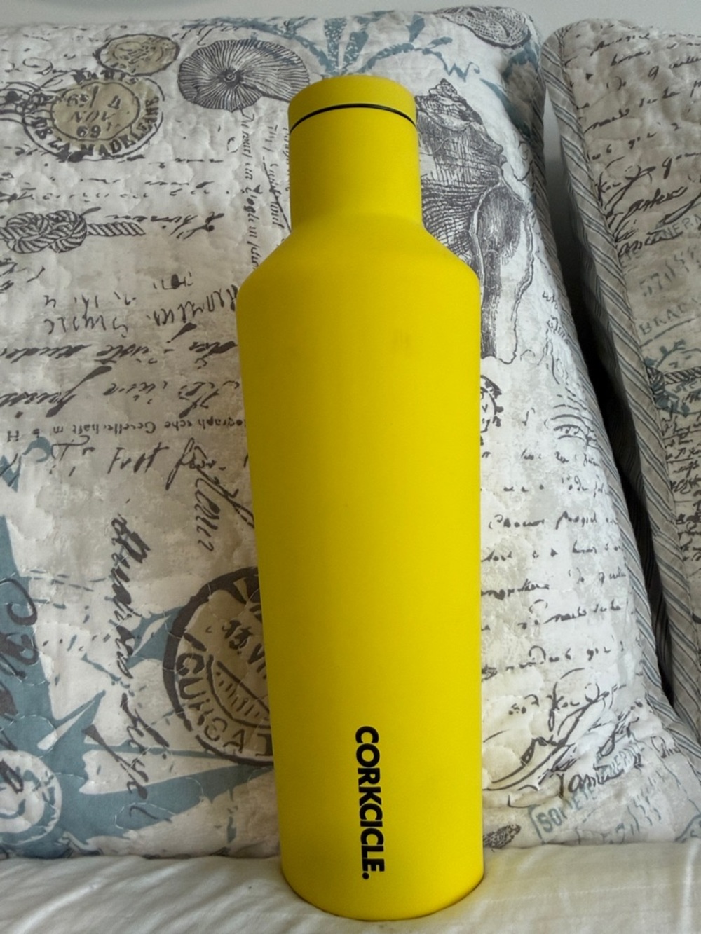 Corkcicle 16oz Neon Yellow Insulated Bottle Matte Stainless Steel Canteen